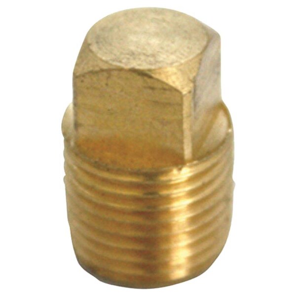 Homeplus+ ATC 1/4 in. MPT Brass Square Head Cored Plug 6JC120810701012 - main